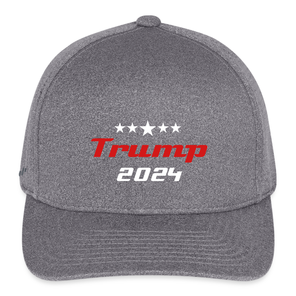 Flexfit Fitted Melange Baseball Cap Trump Hat Maga - light heather gray