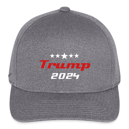 Flexfit Fitted Melange Baseball Cap Trump Hat Maga - light heather gray