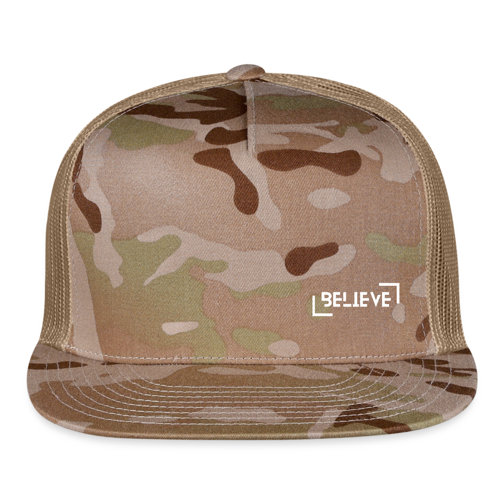 Trucker Cap believe hat - MultiCam\tan