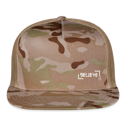 Trucker Cap believe hat - MultiCam\tan