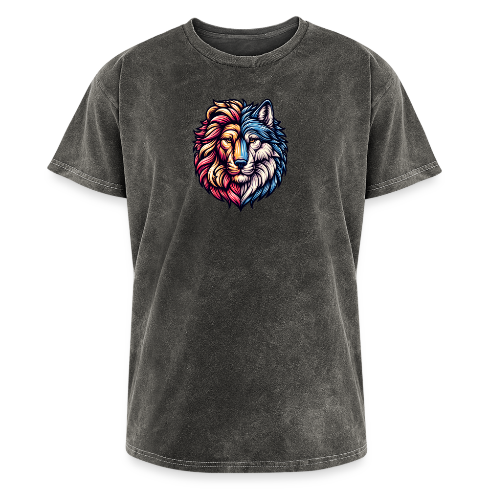 Men's Mineral Wash T-shirt Lion and the Wolf shirt - mineral charcoal gray