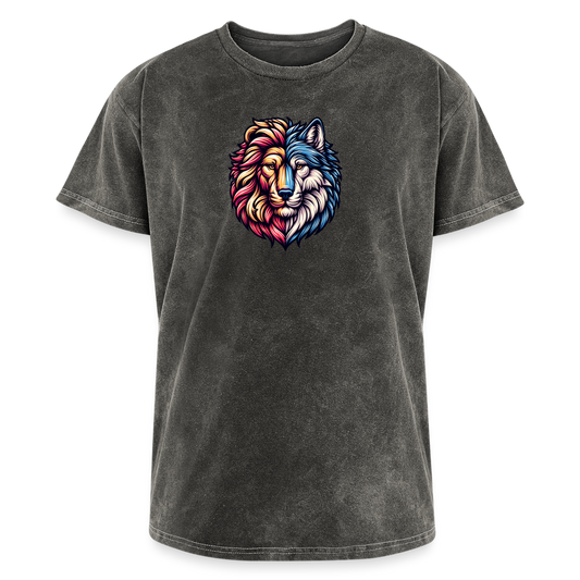 Men's Mineral Wash T-shirt Lion and the Wolf shirt - mineral charcoal gray