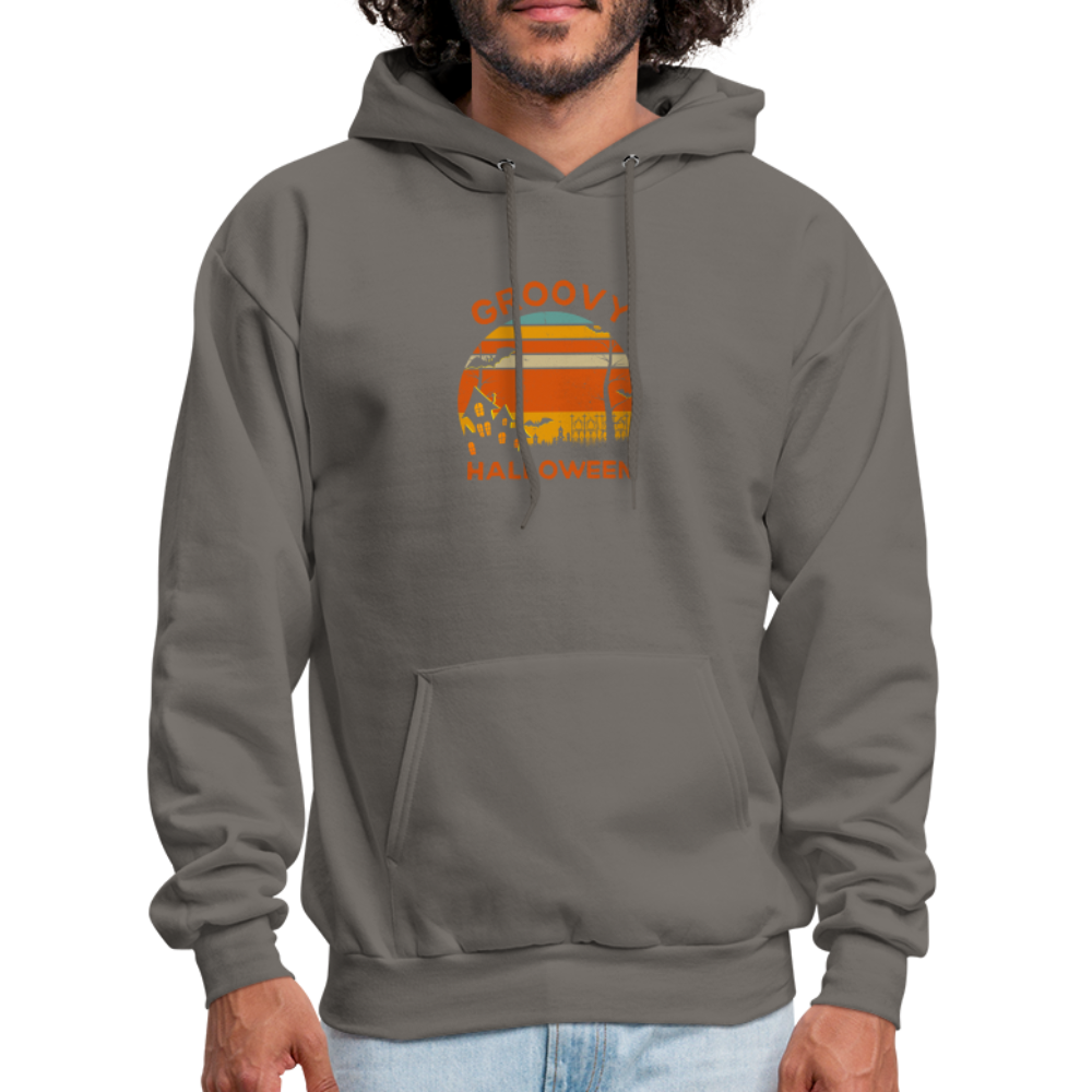 Men's Hoodie groovy halloween - asphalt gray